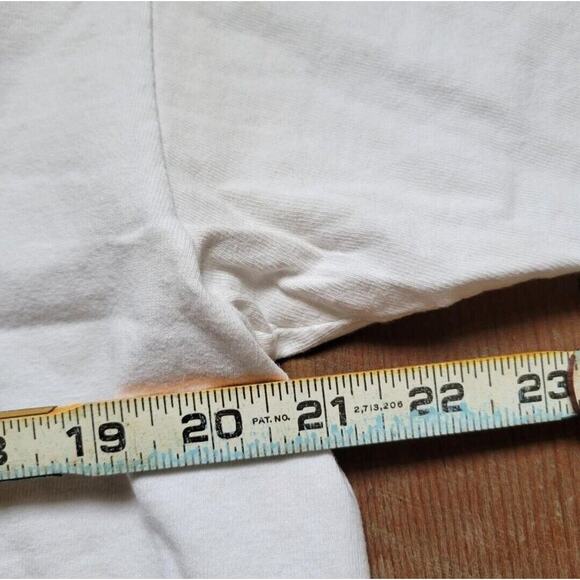 Vtg 90s Mossimo Moss Artist T Shirt White Large Stussy Rusty Angel Devil - Picture 3 of 4